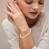 925 Sterling Silver Beaded Pearl Bracelets for Women and Girls
