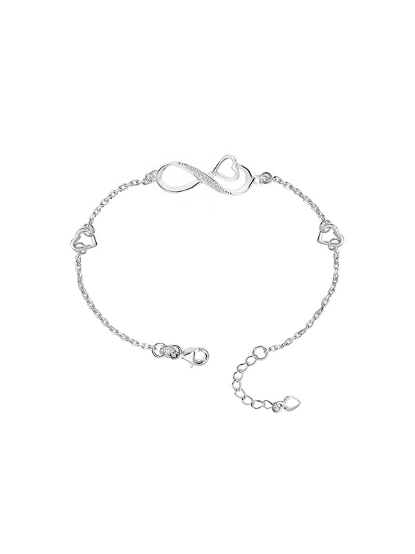 Infinity Heart Charm Bracelet