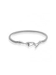 Heart Charm Snake Chain Bracelet