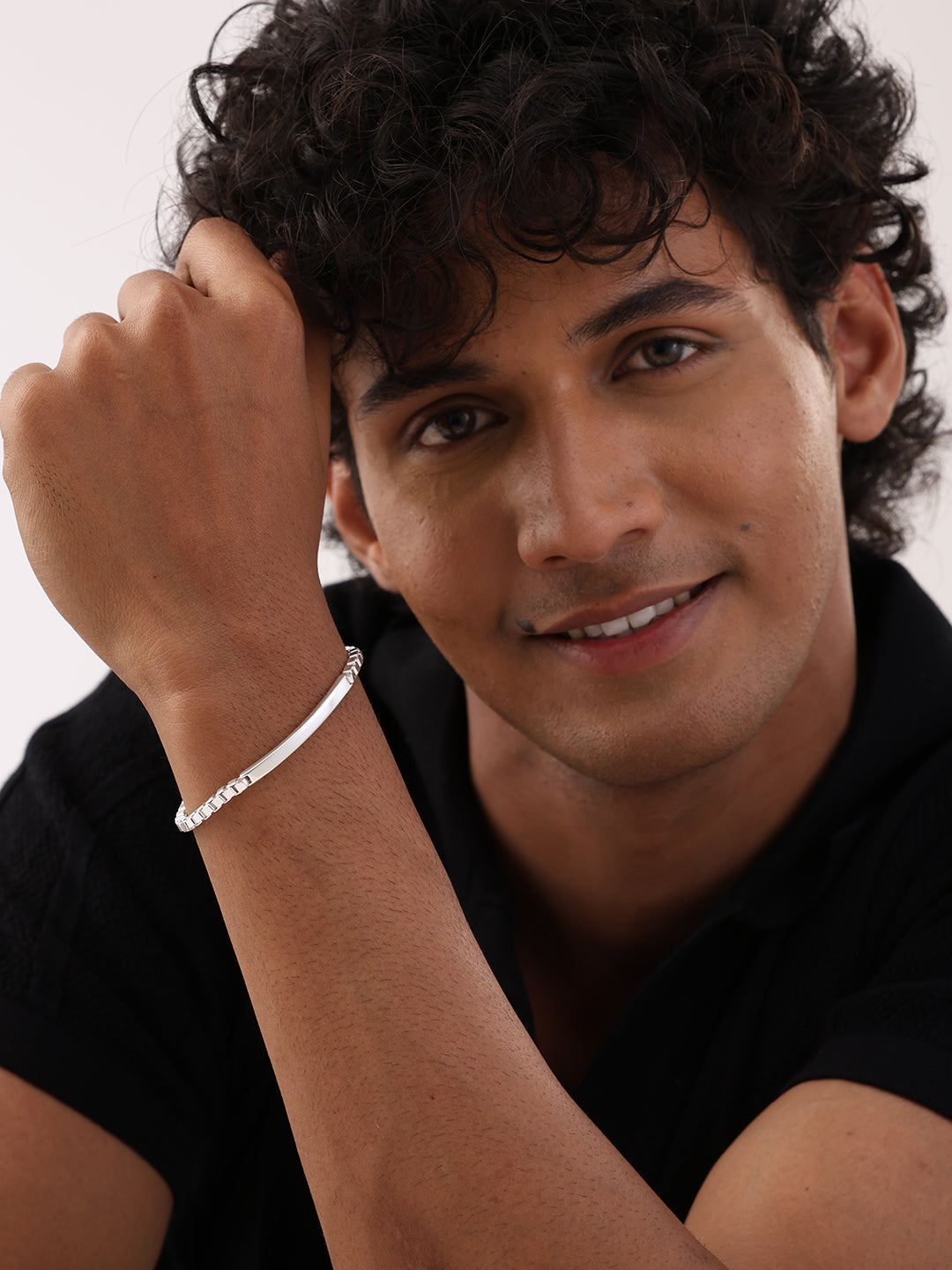 ID Bar Box Chain Bracelet for Men