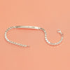 925 Sterling Silver Italian Bar Box Chain Bracelet for Boy and Men