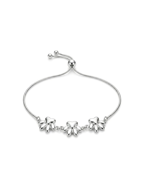 Silver Paw Promise Bolo Bracelet