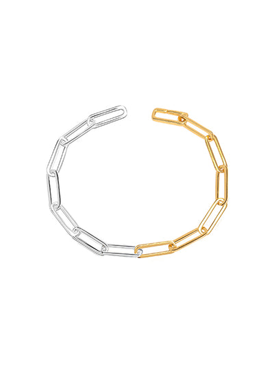 Two-Tone Fused Paperclip Bracelet