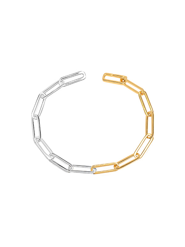 Two-Tone Fused Paperclip Bracelet