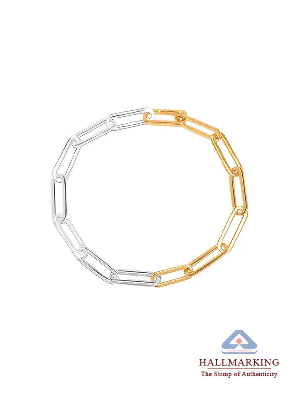 Two-Tone Fused Paperclip Bracelet