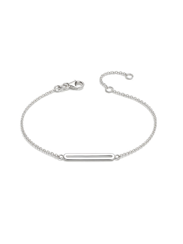 Silver Lunea Open Bar Bracelet