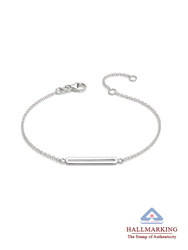Silver Lunea Open Bar Bracelet