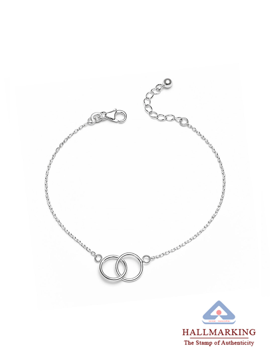 Silver Serene Interlock Bracelet