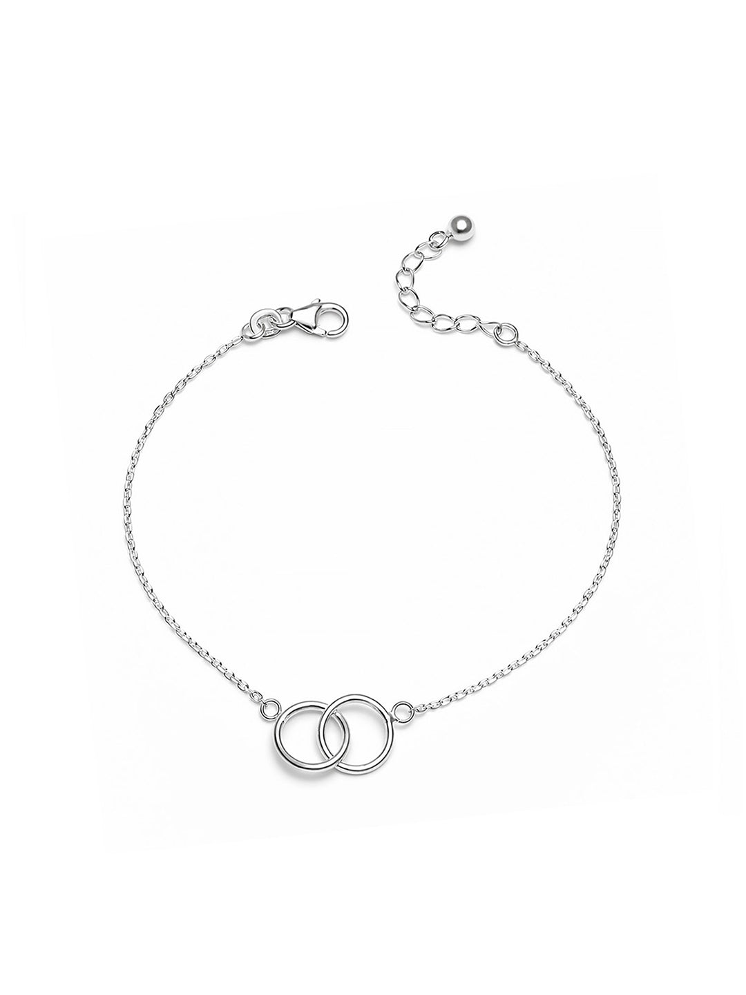 Silver Serene Interlock Bracelet