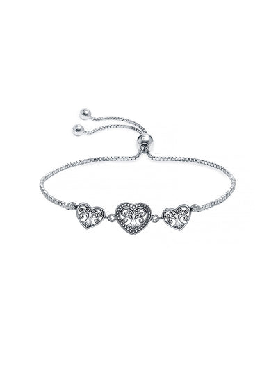 Intricate hearts Adjustable Bracelet