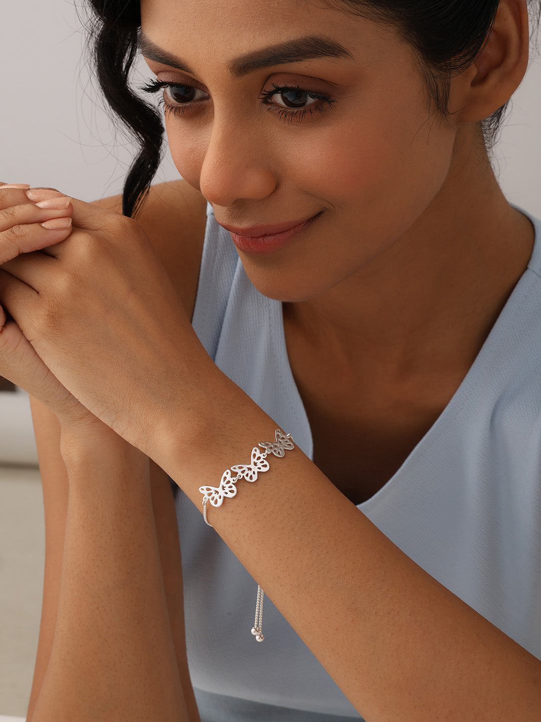 Silver Adjustable Slider Bracelet