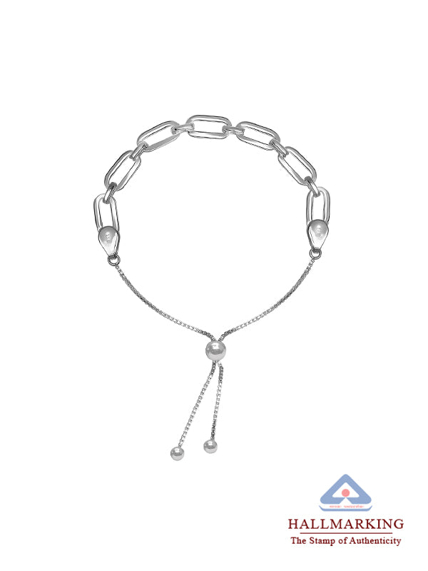 Paperclip Link Sliding Bracelet