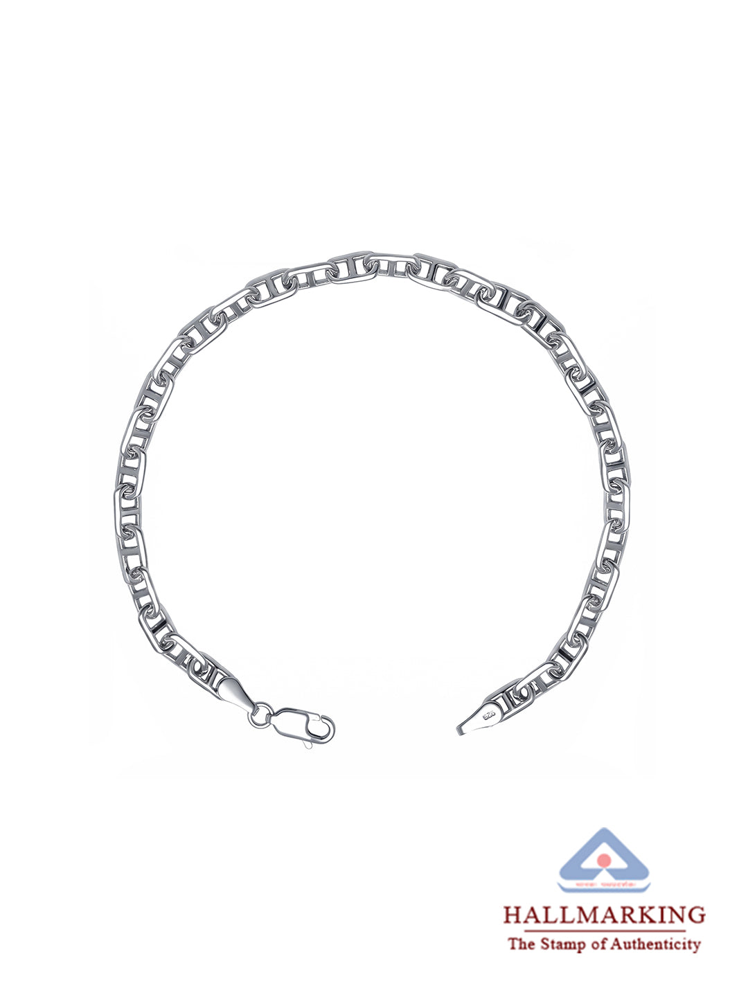 Men's Rhodium Chain Bracelet