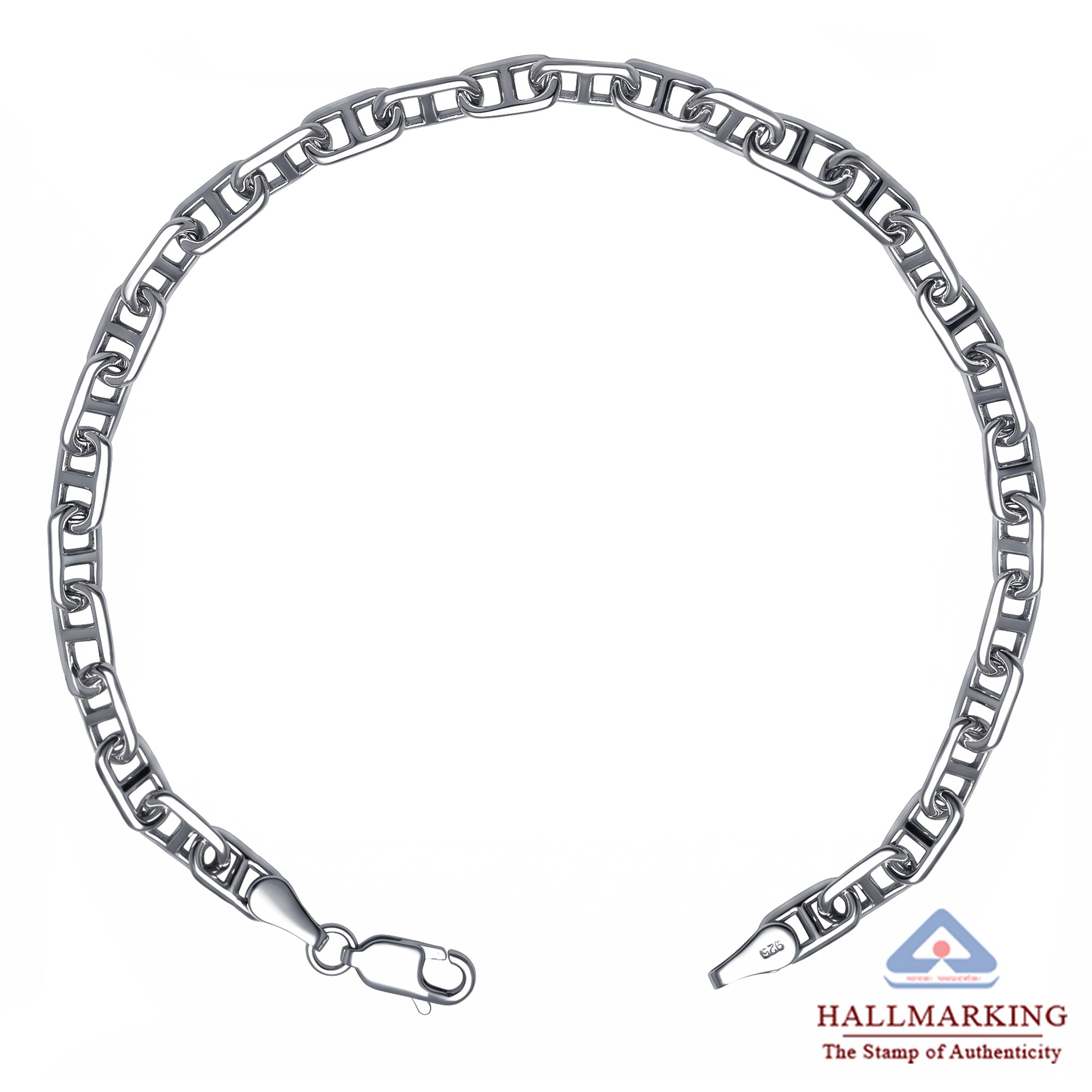 Men's Rhodium Chain Bracelet