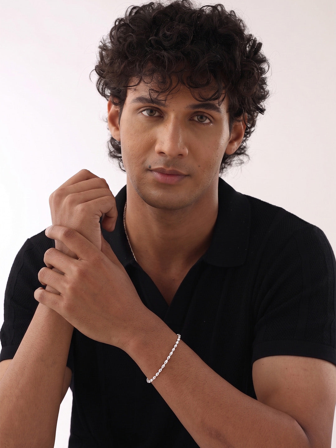 Men Silver Chain Bracelet