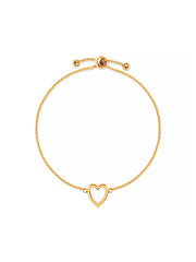 Gold-Plated Love Heart Sliding Bracelet