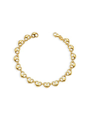 Golden Amoura Link Heart Bracelet