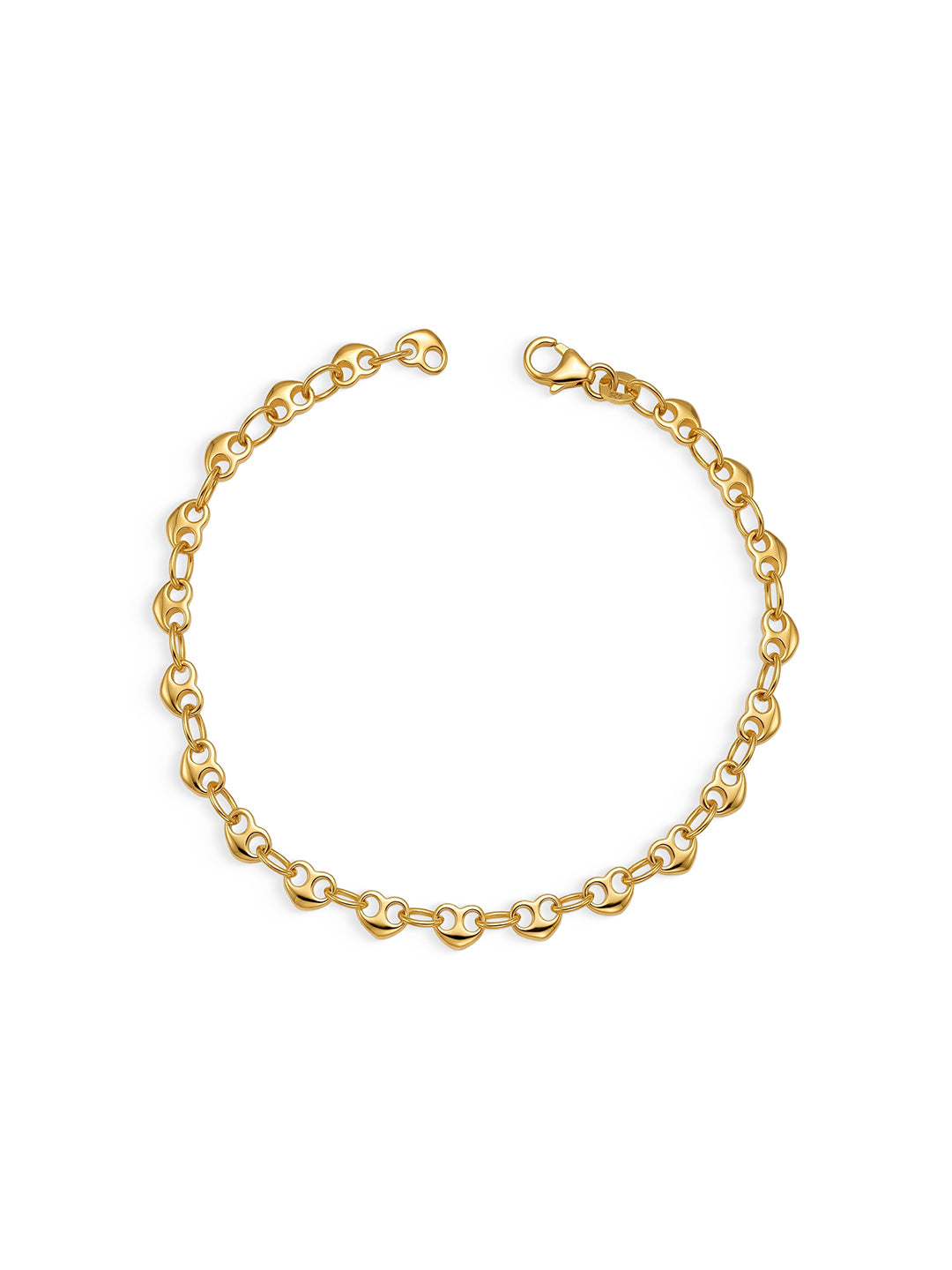 Golden Amoura Puffed Heart Bracelet