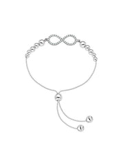 Infinity Pav? CZ Adjustable Bolo Bracelet
