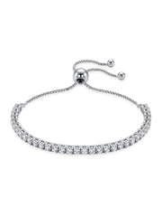 Rhodium Slider Bracelet