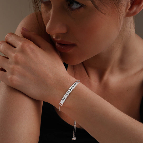 925 Sterling Silver Jewellery You are my Sunshine Sliding Bolo Bracelet for Teen Women