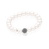 925 Sterling Silver Simulated Pearl Bracelet for Women