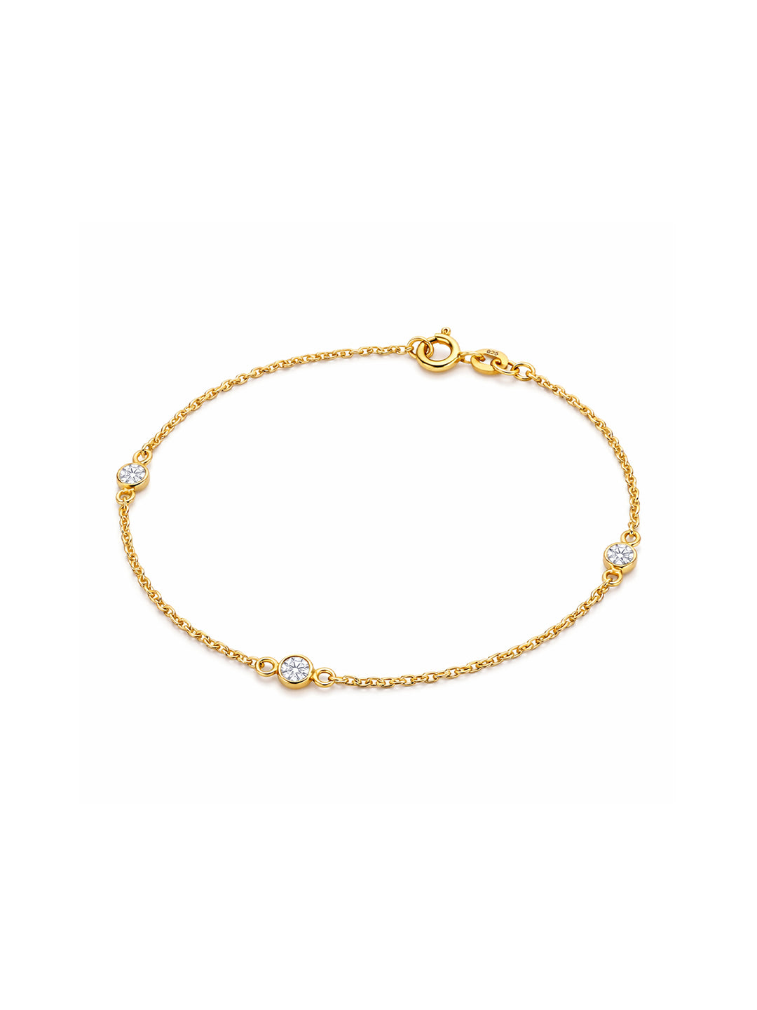 925 Sterling Silver Jewellery | 14K Gold-Plated Bella Loop Bracelet | acpl-ecom.myshopify.com