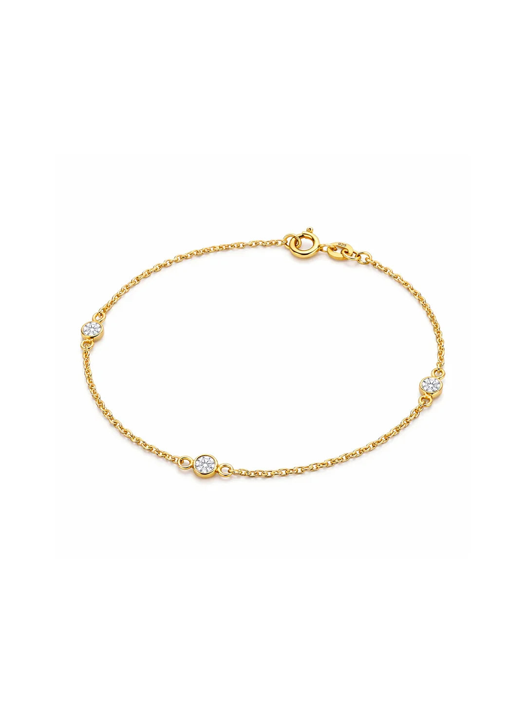 925 Sterling Silver Jewellery | 14K Gold-Plated Bella Loop Bracelet | acpl-ecom.myshopify.com