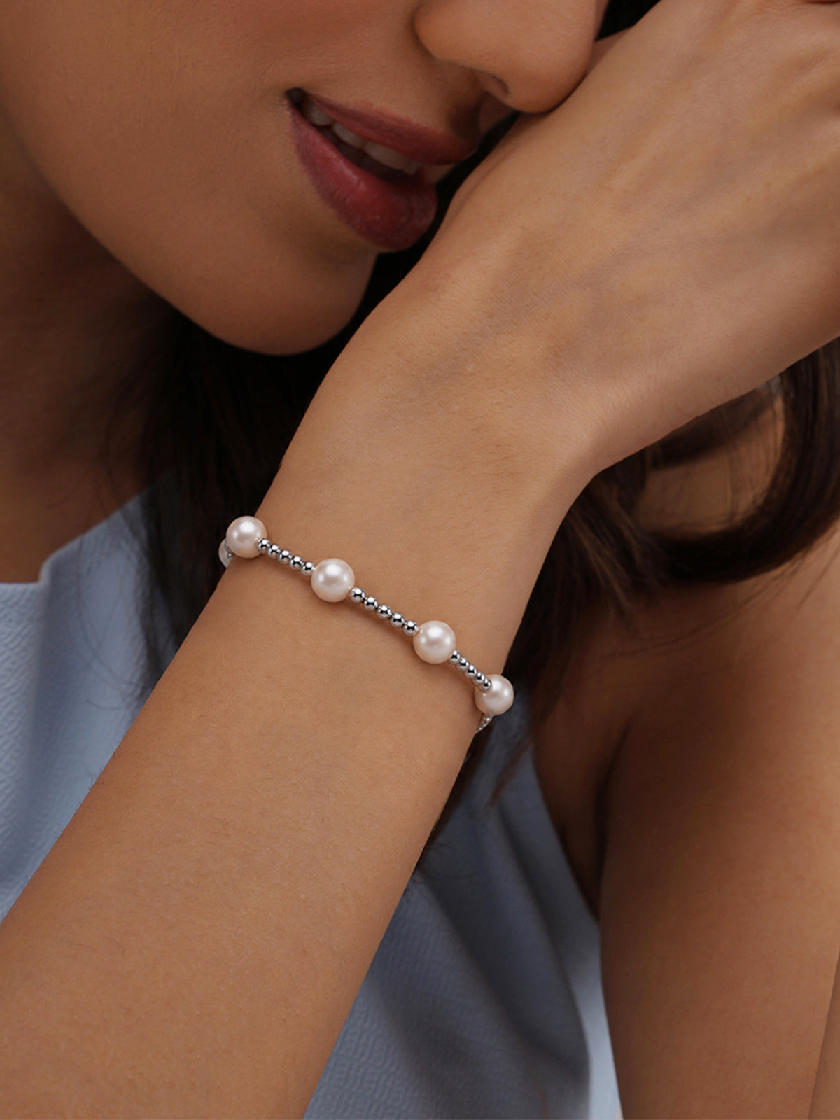 Pearl Sliding Bolo Bracelet