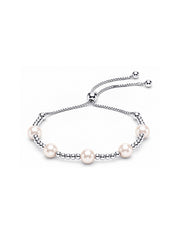 Pearl Sliding Bolo Bracelet
