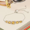 925 Sterling Silver Gemstone Sliding Bolo Bracelet for Women and Girls