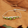 925 Sterling Silver Gemstone Sliding Bolo Bracelet for Women and Girls