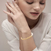 925 Sterling Silver 18K Gold-Plated Beaded Pearl Bracelet for Women