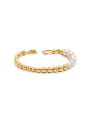 Gold & Pearl Bead Hook Bracelet