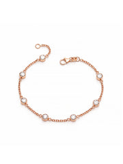 925 Sterling Silver Jewellery | 14K Rose Gold-Plated Elysia Bracelet | acpl-ecom.myshopify.com