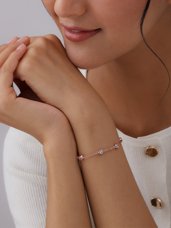 14K Rose Gold-Plated Elysia Bracelet