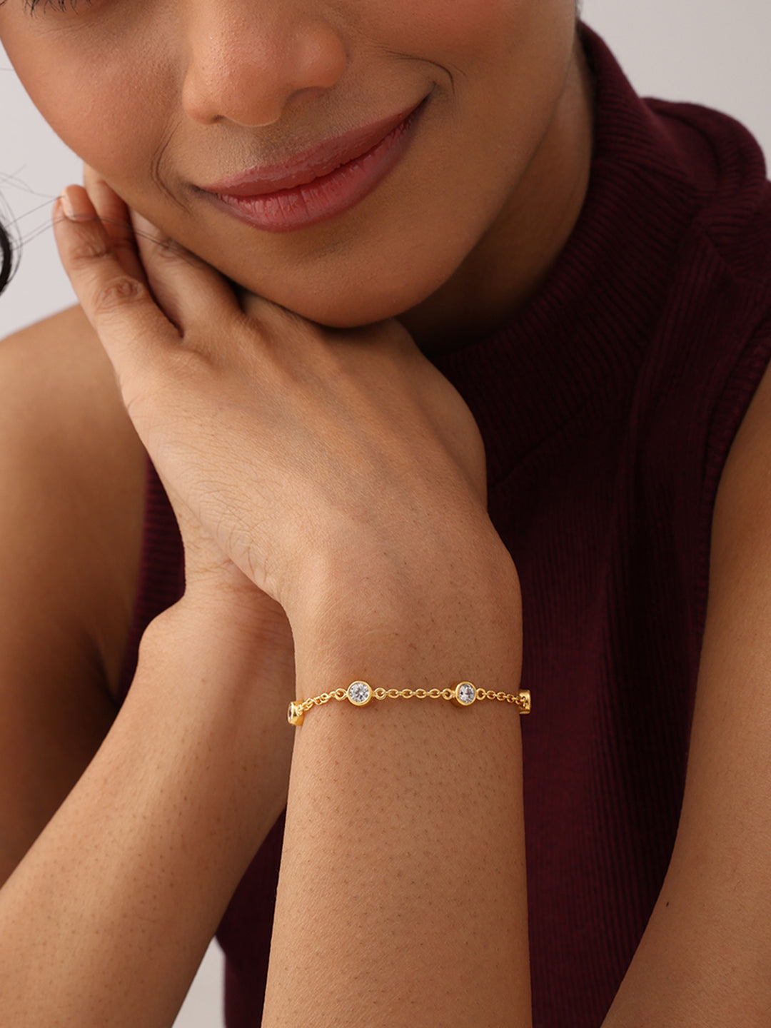 925 Sterling Silver Jewellery | 14K Gold-Plated Elysia Bracelet | acpl-ecom.myshopify.com