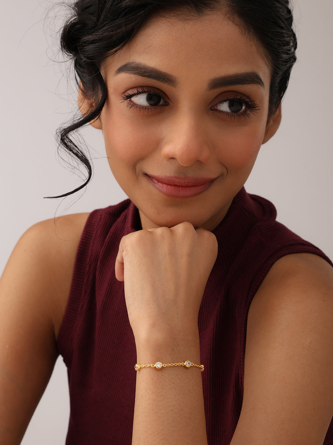 925 Sterling Silver Jewellery | 14K Gold-Plated Elysia Bracelet | acpl-ecom.myshopify.com