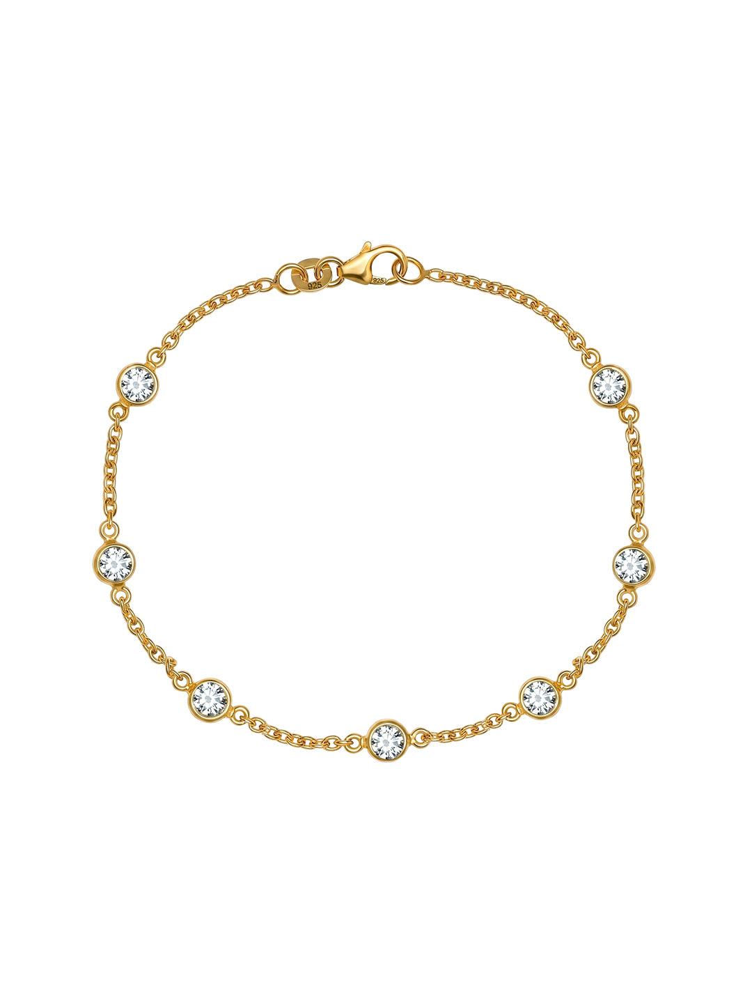 925 Sterling Silver Jewellery | 14K Gold-Plated Elysia Bracelet | acpl-ecom.myshopify.com