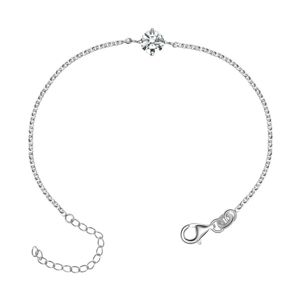 925 Sterling Silver CZ Adjustable Tennis Bracelet for Women
