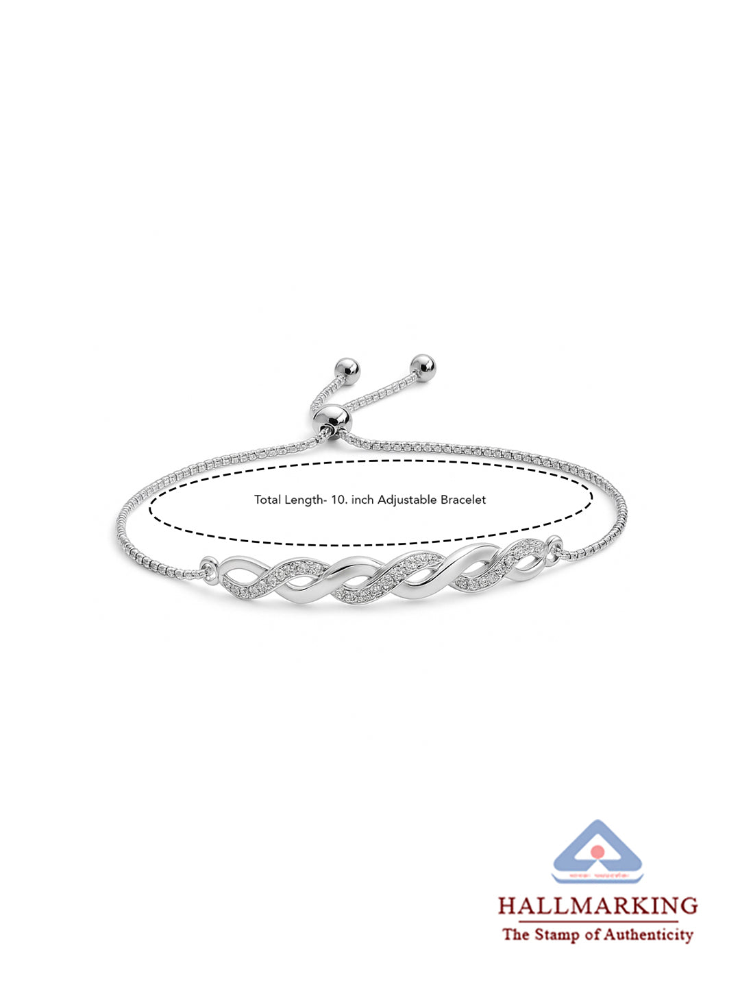 Spira Infinity Twist CZ Women's Sliding Bracelet