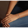 925 Sterling Silver Rhodium Plated Cubic Zirconia Station Classic Tennis Bracelet for Women