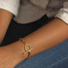 925 Sterling Silver 14K Gold-Plated Italian Links Paperclip Chain Bracelet for Women