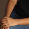 925 Sterling Silver Lightweight Italian Design Mother of Pearl Black Malachite Flower Adjustable Bracelet for Women