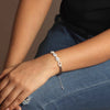 925 Sterling Silver Cubic Zirconia Crystalball Hand Wrist Adjustable Mangalsutra Bracelet for Women