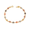925 Sterling Silver 14K Gold Plated Protection Mixed Colorful Mini Turkish Evil Eye Bracelet for Women Teen