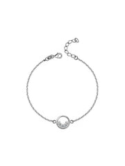 CZ Open Circle Cable Bracelet