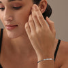 925 Sterling Silver Cubic Zirconia Crystalball Adjustable Hand Wrist Mangalsutra Bracelet for Women