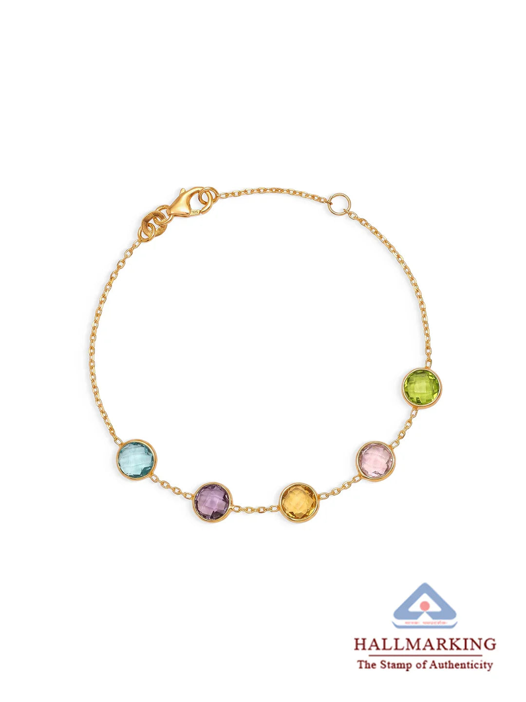 Golden Aurora Multicolor Stone Bracelet
