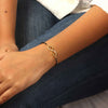 925 Sterling Silver 14K Gold Plated Infinity Adjustable Hand Wrist Mangalsutra Bracelet for Women